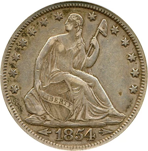 image for: 1854 50c NGC XF45 (Arrows)