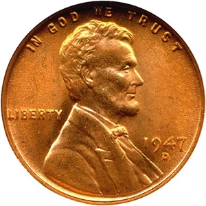 image for: 1947-D 1c NGC MS67 RD