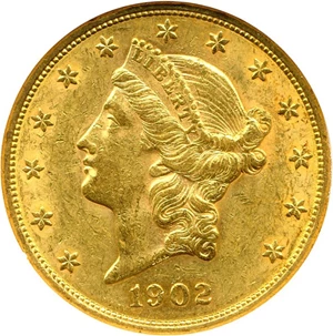 image for: 1902 $20 NGC AU58