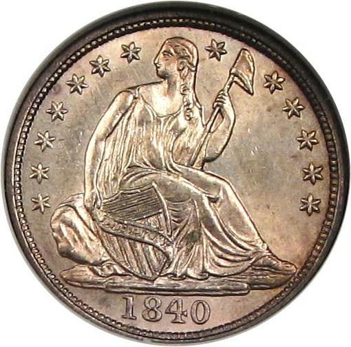 image for: 1840 H10c No Drapery NGC MS64