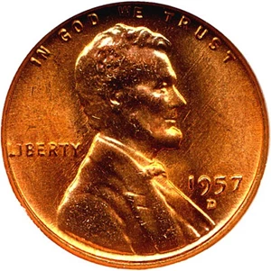 image for: 1957-D 1c NGC MS67 RD