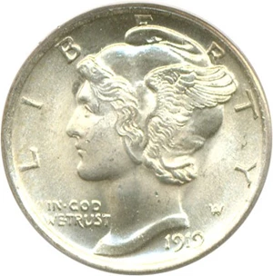 image for: 1919 10c PCGS/CAC MS65 FB