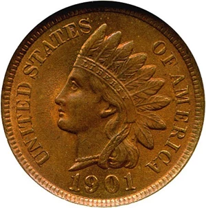 image for: 1901 1c ANACS MS64 RB