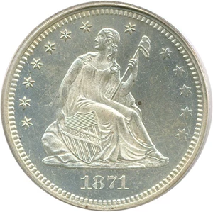 image for: 1871 25c PCGS Proof 63