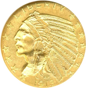 image for: 1913 $5 ANACS MS61
