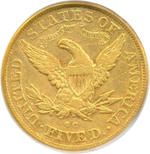 image for: 1880-CC $5 PCGS XF45