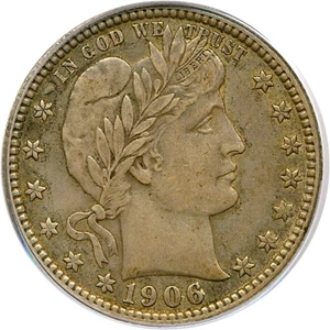 image for: 1906 25c PCGS AU53