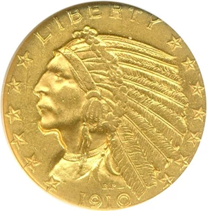 image for: 1910 $5 NGC AU58