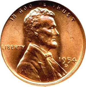 image for: 1954-D 1c NGC MS67 RD