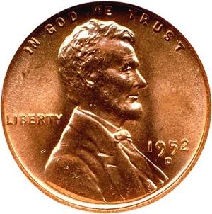 image for: 1952-D 1c NGC MS67 RD