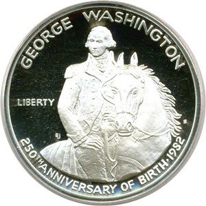 image for: 1982-S 50c Washington PCGS Proof 69 DCameo **Autgraphed by Donna Pope, 33rd Mint Director**