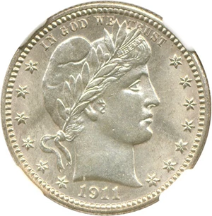 image for: 1911-D 25c NGC MS64