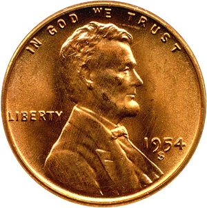 image for: 1954-S 1c NGC MS67 RD