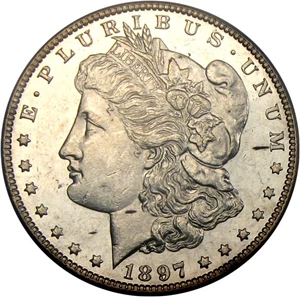 image for: 1897 $1 PCGS MS62 DMPL
