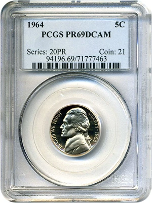 image for: 1964 5c PCGS Proof 69 DCameo