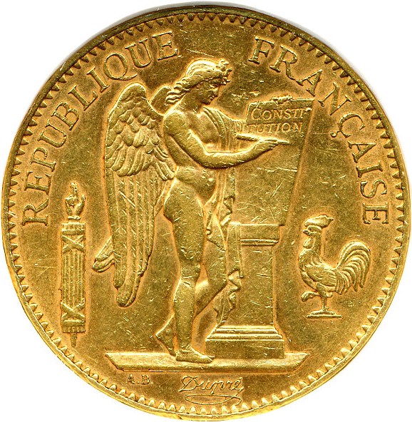 image for: France: 1900-A 100 Fr DGS AU58  (Cleaned)