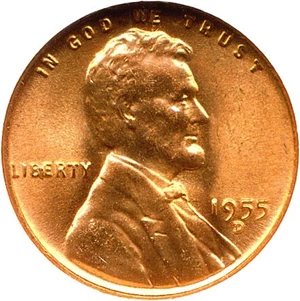 image for: 1955-D 1c NGC MS67 RD