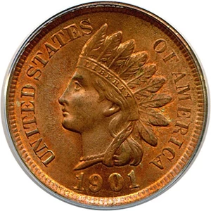 image for: 1901 1c ANACS MS63 RB