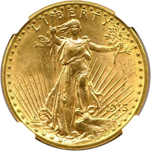 image for: 1913-D $20 NGC MS63