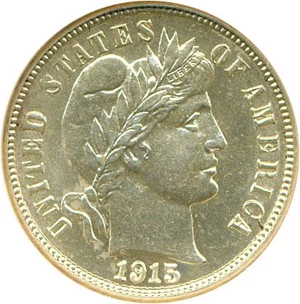 image for: 1915-S 10c NGC MS61