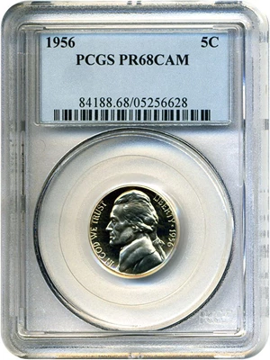 image for: 1956 5c PCGS Proof 68 Cameo