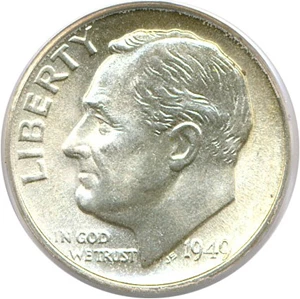 image for: 1949-S 10c PCGS MS64