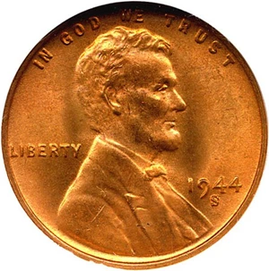 image for: 1944-S 1c NGC MS67 RD