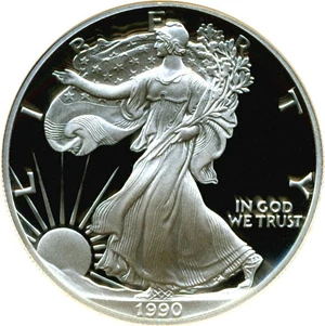 image for: 1990-S $1 NGC Proof 69 UCameo (Silver Eagle)