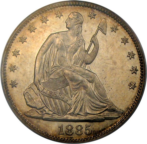 image for: 1885 50c PCGS Proof 64 Cameo