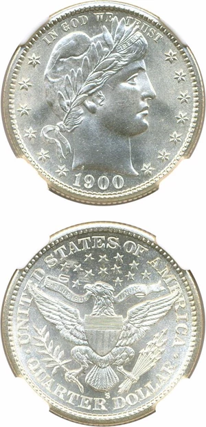 image for: 1900-S 25c NGC MS67