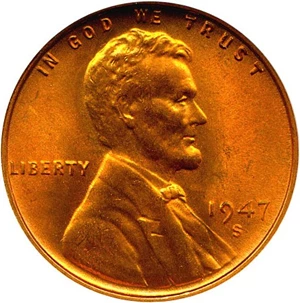 image for: 1947-S 1c NGC MS67 RD