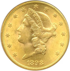 image for: 1898-S $20 PCGS MS63