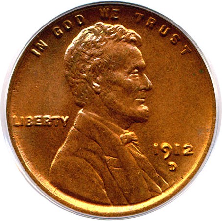image for: 1912-D 1c PCGS MS65 RD
