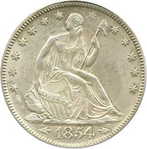 image for: 1854 50c Arrows PCGS MS63