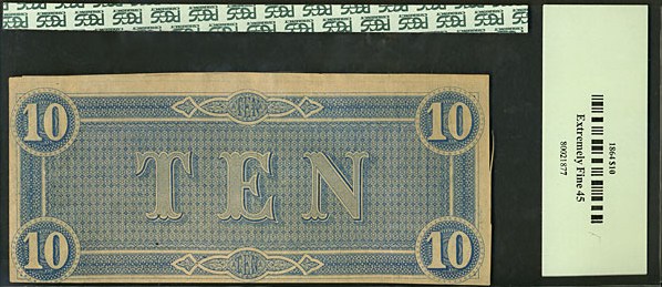 image for: CSA: Fr. T68 1864 $10 PCGS XF45  (CSA)