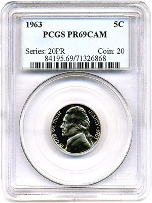 image for: 1963 5c PCGS Proof 69 Cameo