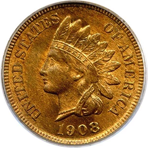 image for: 1908-S 1c PCGS MS65 RB