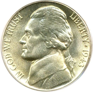 image for: 1943-P 5c PCGS MS65 FS (Omaha Bank Hoard)