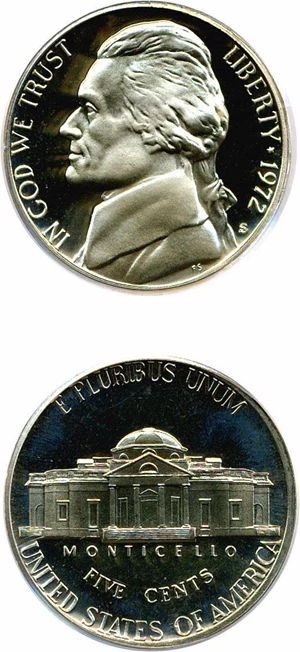 image for: 1972-S 5c PCGS Proof 69 DCameo