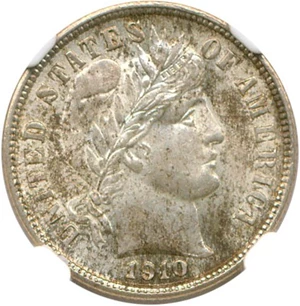 image for: 1910 10c NGC MS66