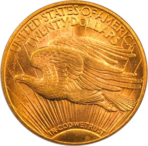 image for: 1921 $20 PCGS MS62