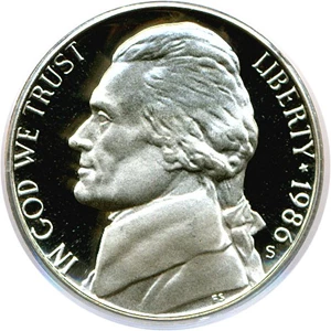 image for: 1986-S 5c PCGS Proof 69 DCameo