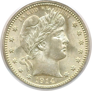image for: 1914 25c PCGS MS66 ex: Friend