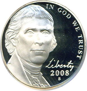 image for: 2008-S 5c PCGS Proof 69 DCameo