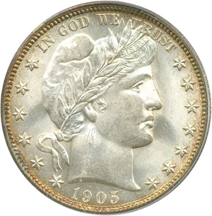 image for: 1905 50c PCGS MS64