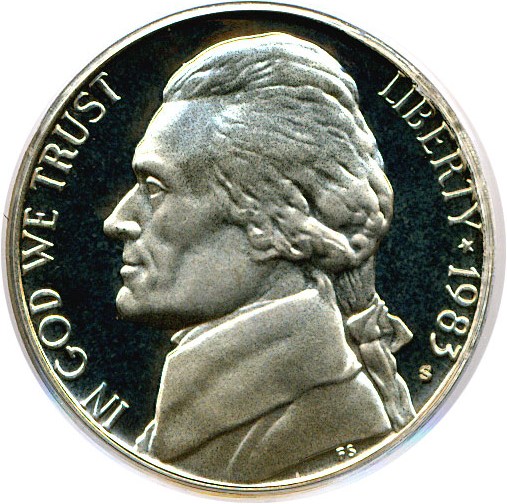 image for: 1983-S 5c PCGS Proof 69 DCameo