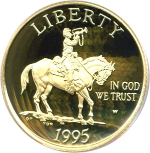 image for: 1995-W $5 PCGS Proof 70 DCameo (Civil War)