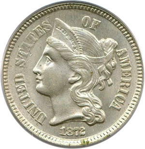 image for: 1872 3cN PCGS MS64