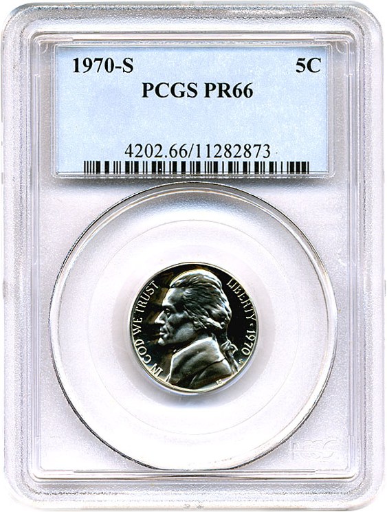 image for: 1970-S 5c PCGS Proof 66