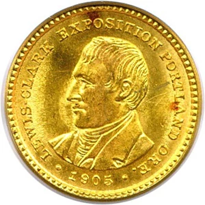 image for: 1905 G$1 PCGS MS65 (Lewis & Clark)